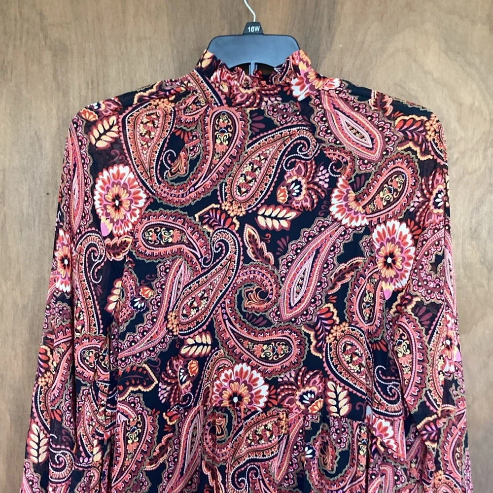 Relisted Harper 241 boho paisley floral print dress 16W - Picture 15 of 16